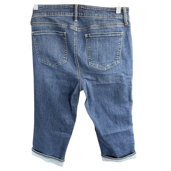 NYDJ Not Your Daughters Jeans Womens 8 Blue Marilyn Straight Cool Embrace Crop - Picture 3 of 7